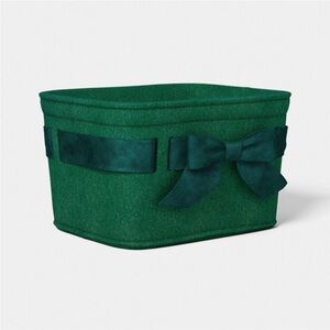 Felt Bow Decorative Basket Green 
- Threshold™